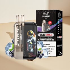 Al Fakher Crown Bar Ultra 25K Blackcurrant Ice Disposable