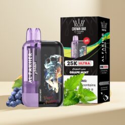 Al Fakher Crown Bar Ultra 25K Grape Mint Disposable