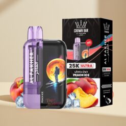 Al Fakher Crown Bar Ultra 25K Peach Ice Disposable Vape