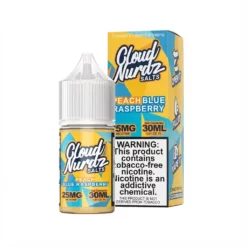 Peach Blue Raspberry by Cloud Nurdz TFN Salts 30mL for Pods